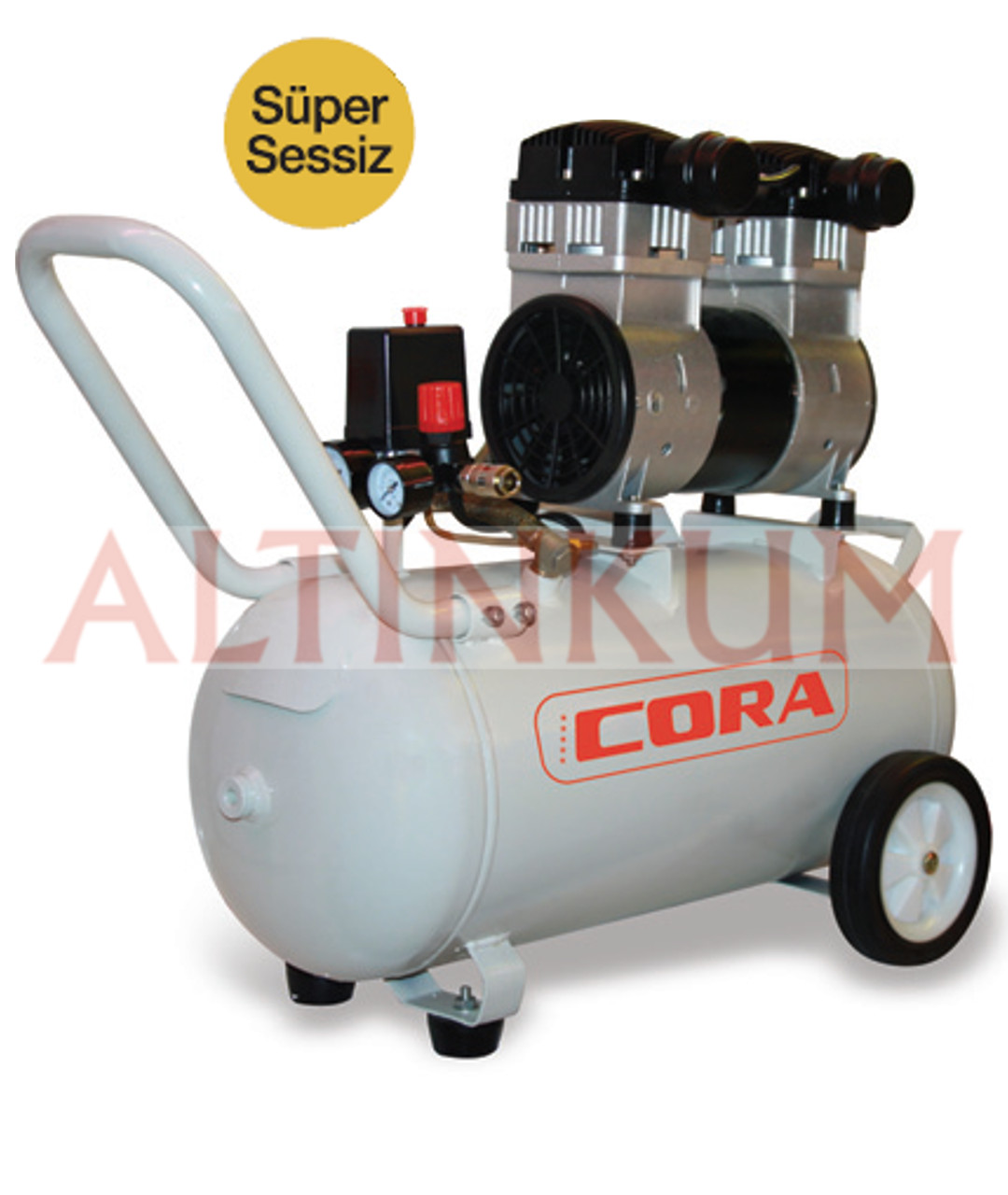 Cora EWS40 Süper Sessiz Kompresör 40 Lt 1.5 Hp